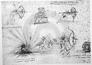 Leonardo's engineering drawing