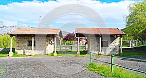 Leonese wrestling ring in Riaño, in the province of León