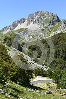 Leonessa road bends on north eastern side of Terminllo, Rieti