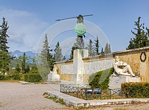 Leonidas monument, Thermopylae, Greece photo