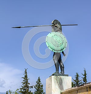 Leonidas statue, Thermopylae, Greece photo