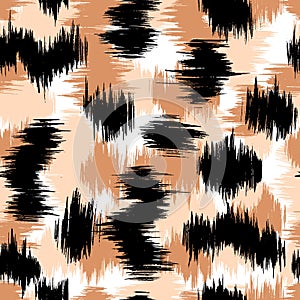 Leopard abstract texture vector background, seamless pattern animal skins