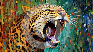 Leopard form and spirit through an abstract lens dynamic and expressive Leopard print