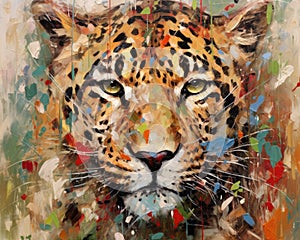 Leopard form and spirit through an abstract lens dynamic and expressive Leopard print