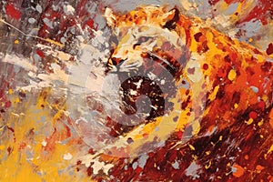 Leopard form and spirit through an abstract lens dynamic and expressive Leopard print