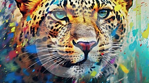 Leopard form and spirit through an abstract lens dynamic and expressive Leopard print