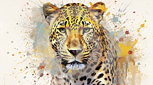 Leopard form and spirit through an abstract lens dynamic and expressive Leopard print