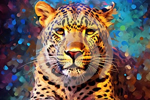 Leopard form and spirit through an abstract lens dynamic and expressive Leopard print