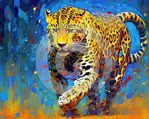 Leopard form and spirit through an abstract lens dynamic and expressive Leopard print