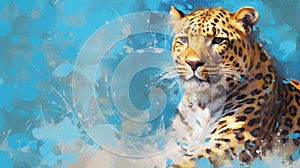 Leopard form and spirit through an abstract lens dynamic and expressive Leopard print