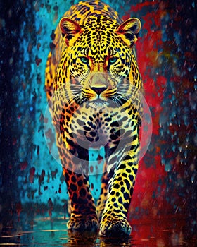 Leopard form and spirit through an abstract lens dynamic and expressive Leopard print