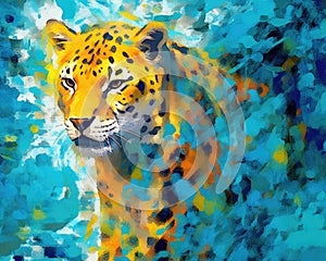 Leopard form and spirit through an abstract lens dynamic and expressive Leopard print