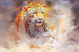 Leopard form and spirit through an abstract lens dynamic and expressive Leopard print