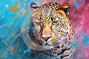 Leopard form and spirit through an abstract lens dynamic and expressive Leopard print