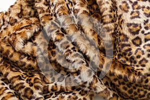 Leopard fur textile.