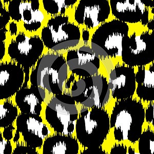 Leopard imitation seamless pattern. Vector illustration