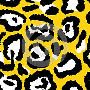 Leopard imitation seamless pattern. Vector illustration