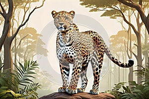 Leopard large cat spotted animal dominant carnivore
