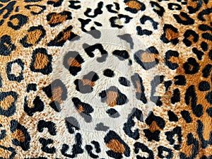 Leopard leather pattern on the fabric.