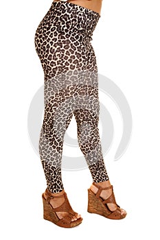 Leopard leggings shoes