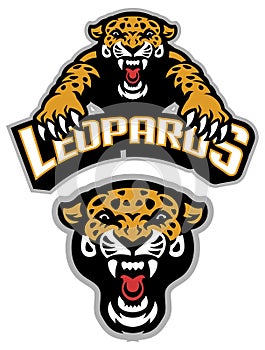Leopard mascot set