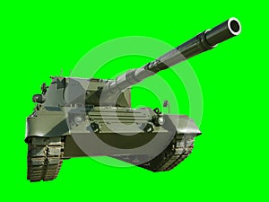 Leopard Military Tank on Green