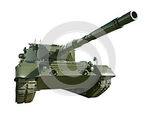 Leopard Military Tank on White
