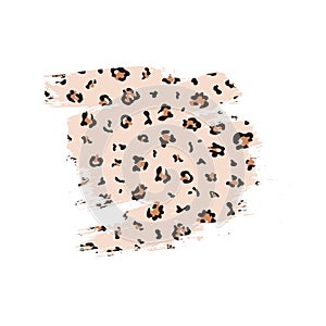 Leopard paint ink. Vector animal pattern. Splodge