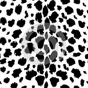 Leopard pattern texture repeating seamless monochrome black and white. Fashion and stylish background