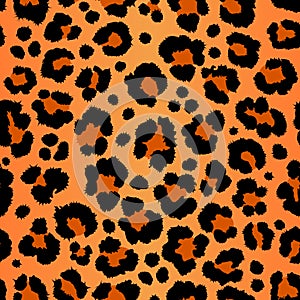 Leopard pattern texture repeating seamless orange black fur print skin