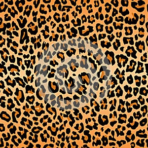 Leopard pattern texture repeating seamless orange black fur print skin