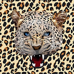 Leopard pattern vector