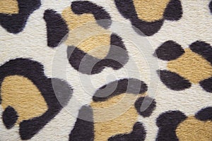 Leopard patterned fabric close up