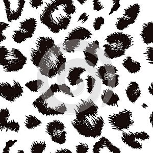 Leopard print pattern. Repeating seamless vector