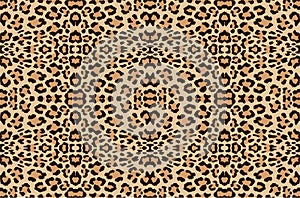 Leopard print pattern. Seamless pattern of leopard skin. Fashionable cheetah fur texture.