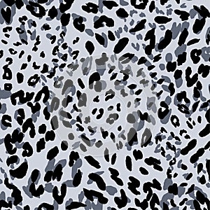 Leopard print pattern. Vector seamless background.