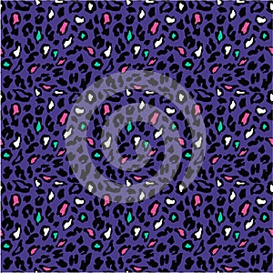 Leopard print pattern. Vector seamless background