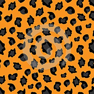 Leopard print. Seamless pattern. Vector illustration.