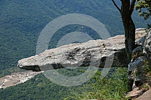 LEOPARD`S ROCK JUTTING OUT OVER ORIBI GORGE