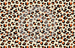 Leopard seamless pattern background. Illustration design style