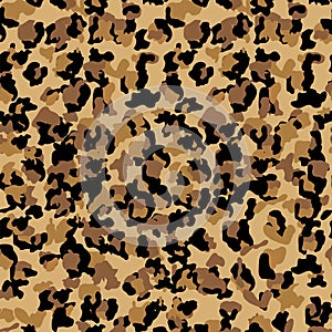 Leopard seamless pattern design illustration background