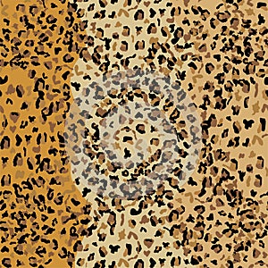 Leopard seamless pattern design illustration background