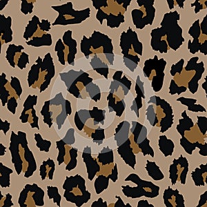 Leopard seamless pattern design . vector illustration background