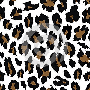 Leopard seamless pattern design . vector illustration background
