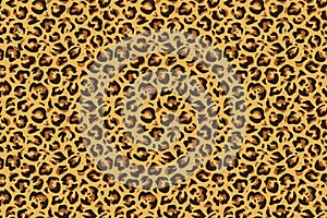 Leopard seamless print. Cheetah jaguar exotic animal skin pattern, luxury fashion wallpaper. Vector textile design