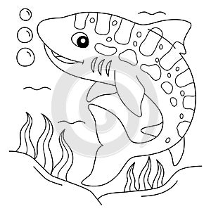 Leopard Shark Animal Coloring Page for Kids