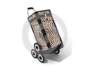 Leopard shopping caddy photo