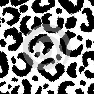 Leopard skin artwork imitation print. Vector seamless pattern