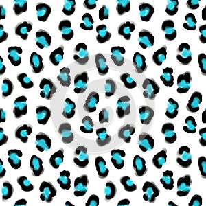 Leopard skin print pattern. Vector abstract