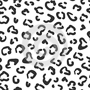 Leopard skin print of spot, stains. Seamless pattern with splash
